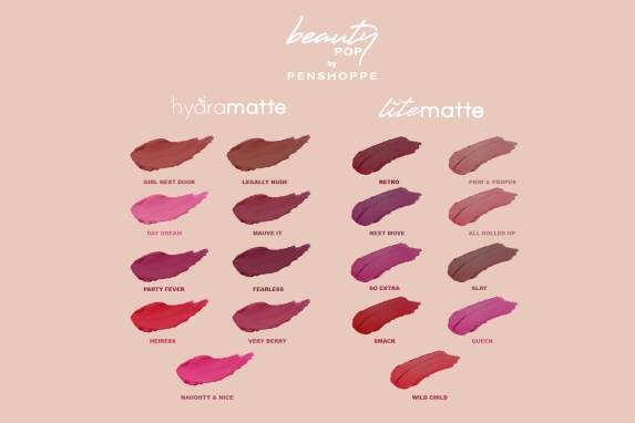 Beauty Pop by Penshoppe Color Swatch Sheet